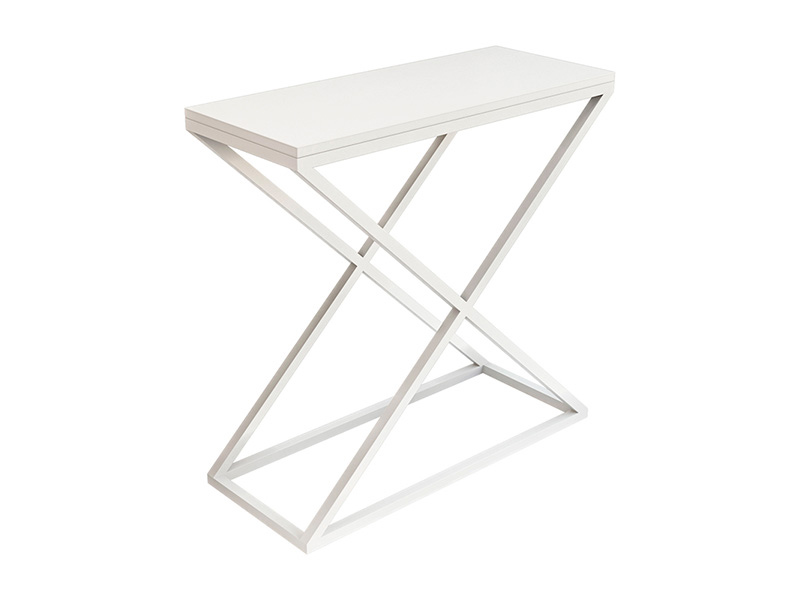 Прямоугольный стол X-loft белый с белыми ножками
