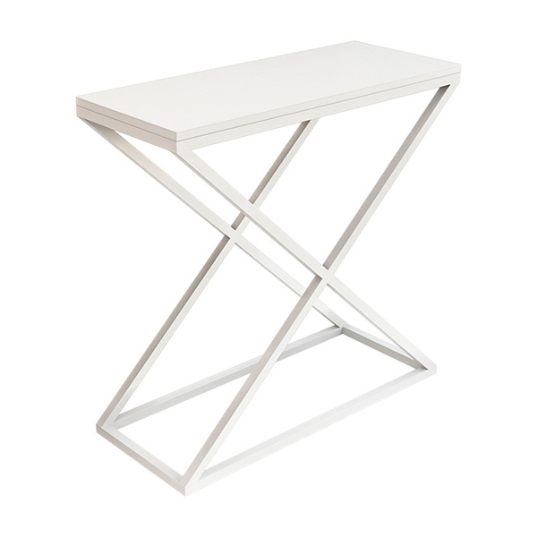 Прямоугольный стол X-loft белый с белыми ножками
