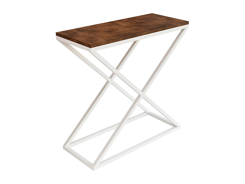 Прямоугольный стол X-loft деревянный с белыми ножками