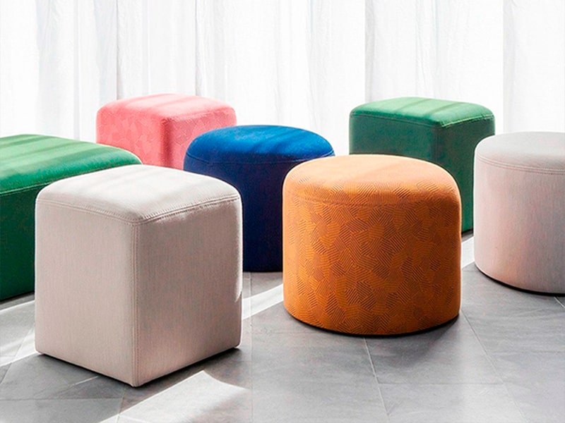 Пуф Геометрия белый