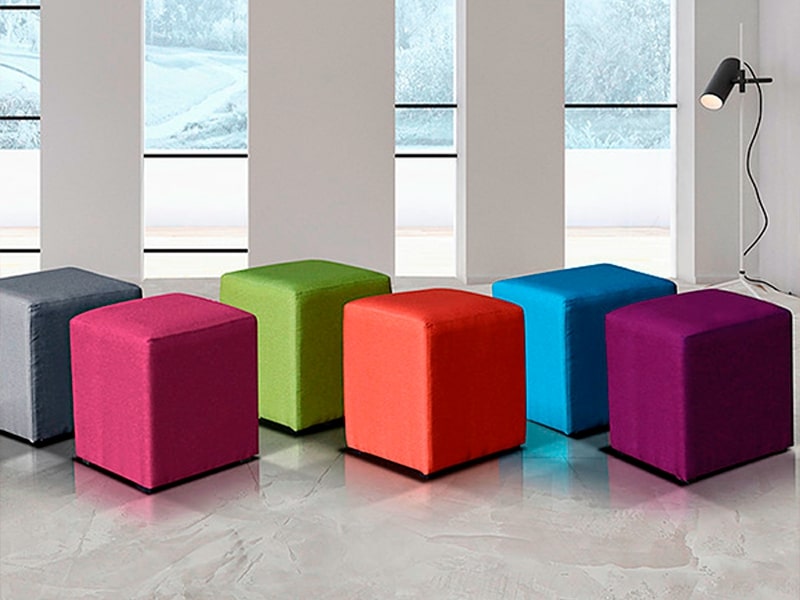 Пуф Геометрия фиолетовый