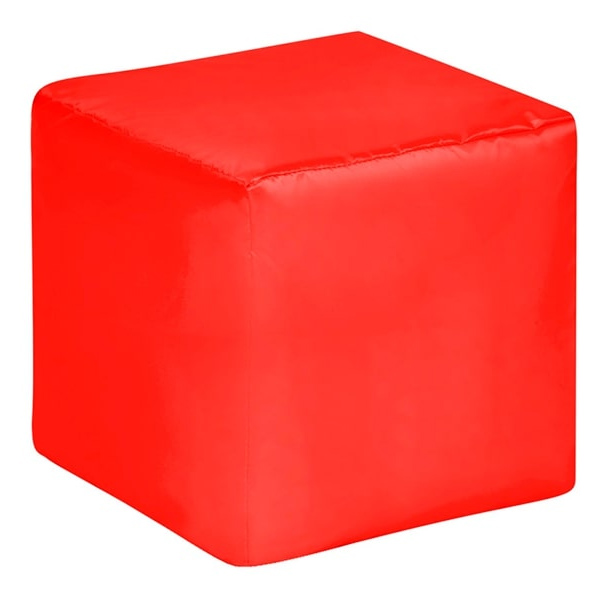 Пуф Геометрия красный