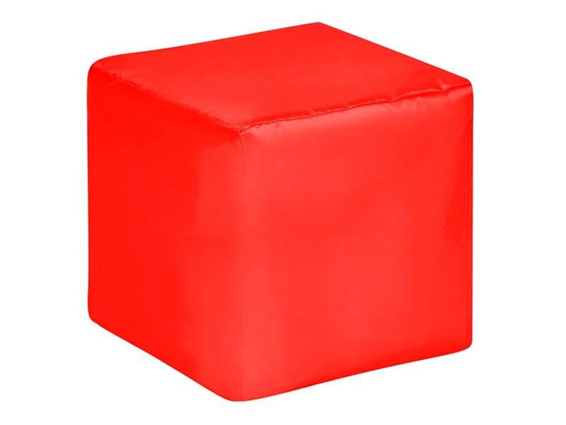 Пуф Геометрия красный