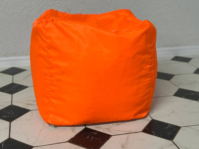 Пуф Геометрия бескаркасный оранжевый