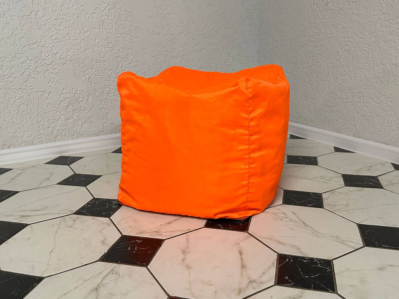 Пуф Геометрия бескаркасный оранжевый
