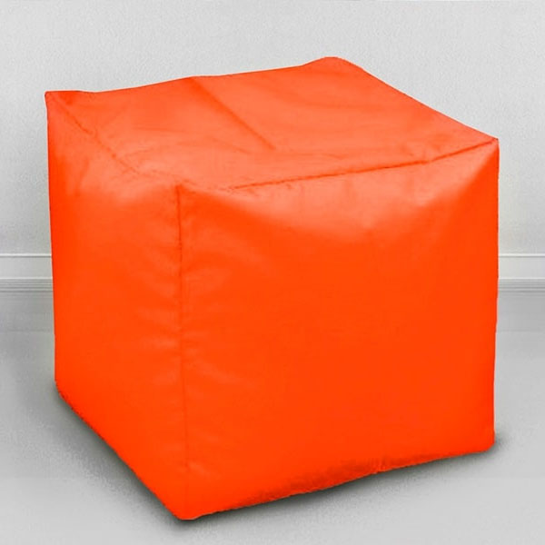 Пуф Геометрия бескаркасный оранжевый