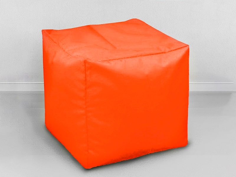 Пуф Геометрия бескаркасный оранжевый