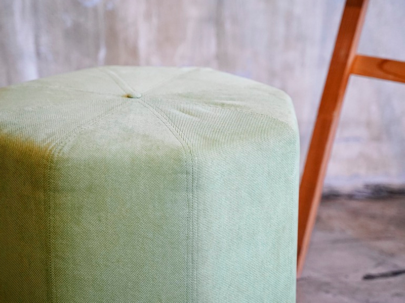 Пуфик Shape Light Green Jeans Polygonal