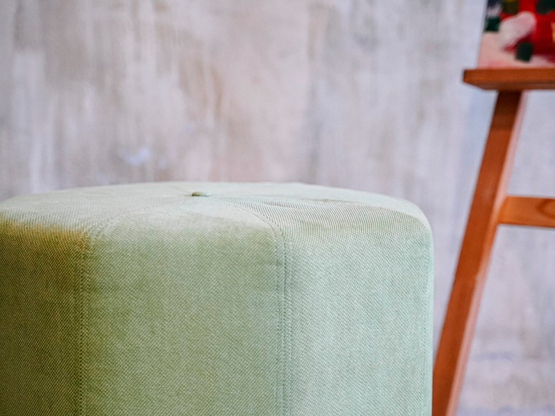 Пуфик Shape Light Green Jeans Polygonal