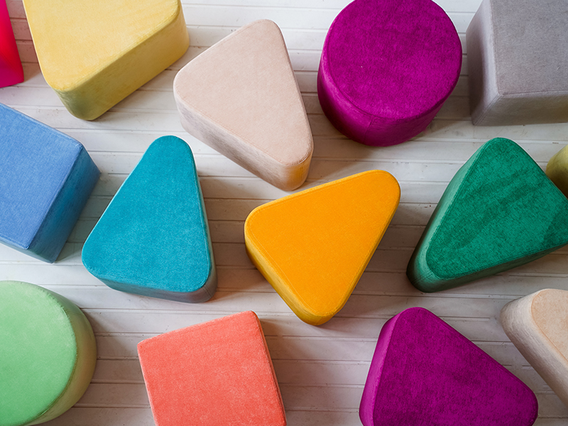 Пуфик Big Shape Blue Triangle