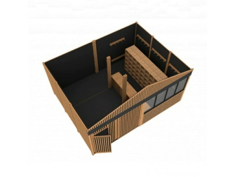 Деревянный модуль. Раздевалка (4x5 м)