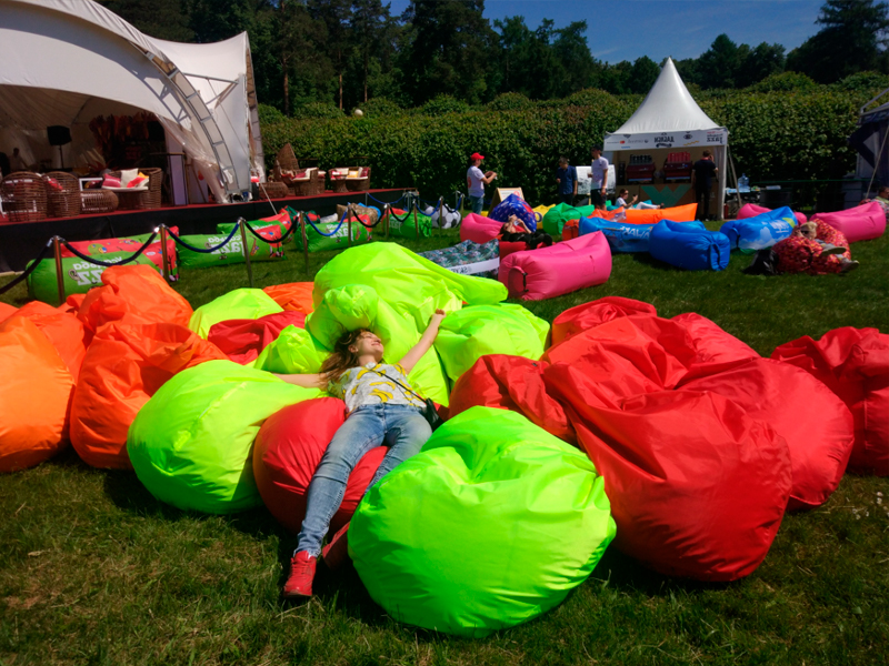 Салатовый пуфик