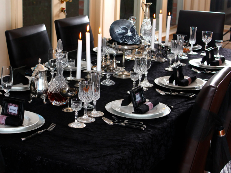 Салфетка чёрная «Жаккард»