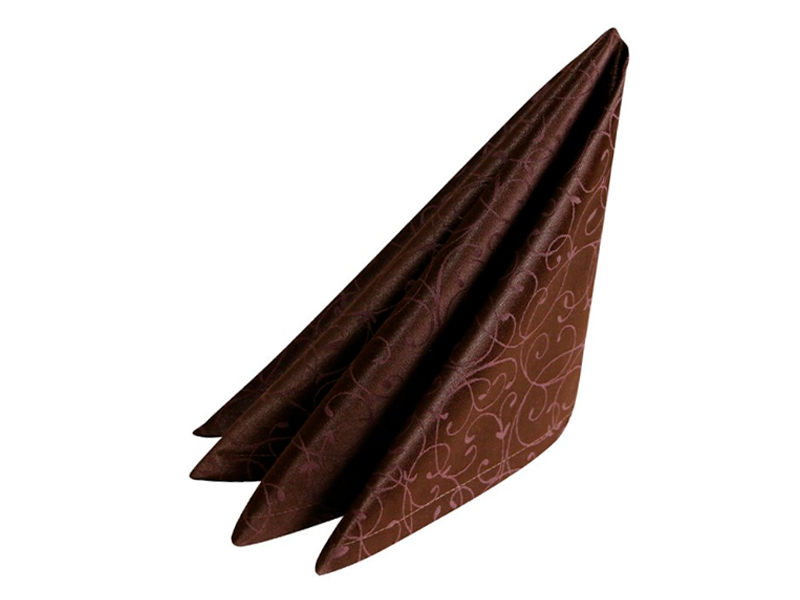 Салфетка коричневая «Жаккард»