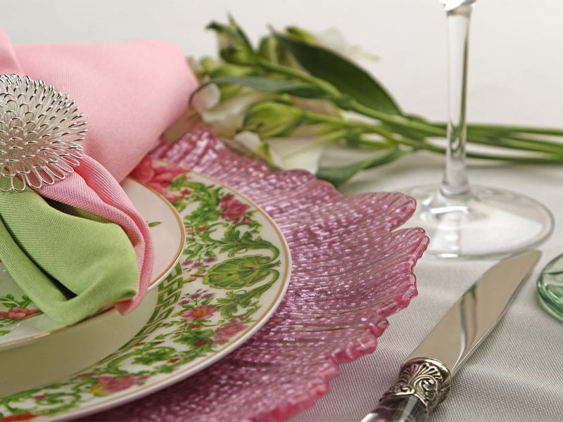 Салфетка розовая