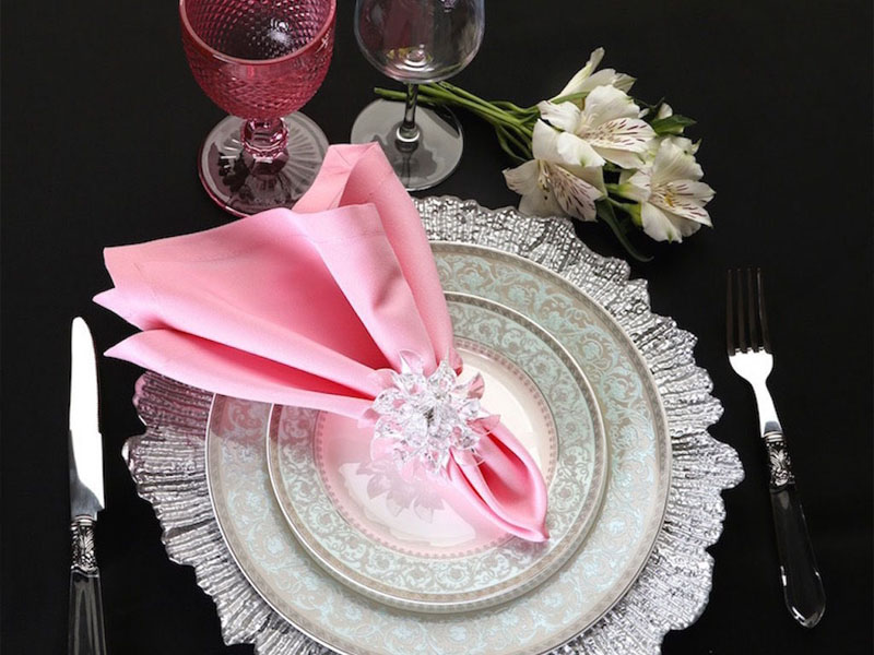 Салфетка розовая