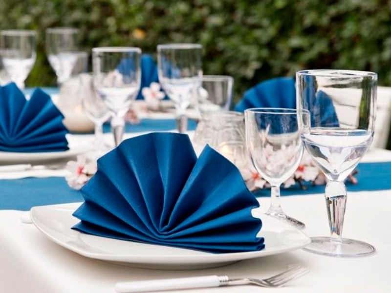 Салфетка синяя