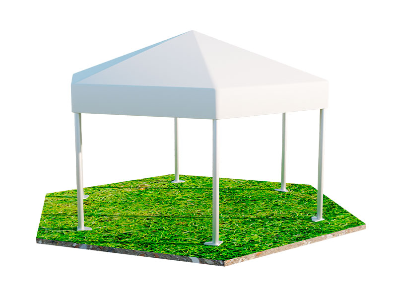 Тент быстровозводимый шестигранный 23,2 м²