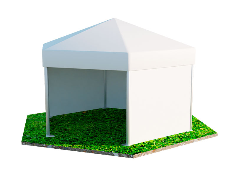 Тент быстровозводимый шестигранный 23,2 м²