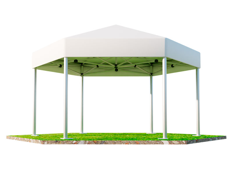 Тент быстровозводимый шестигранный 23,2 м²