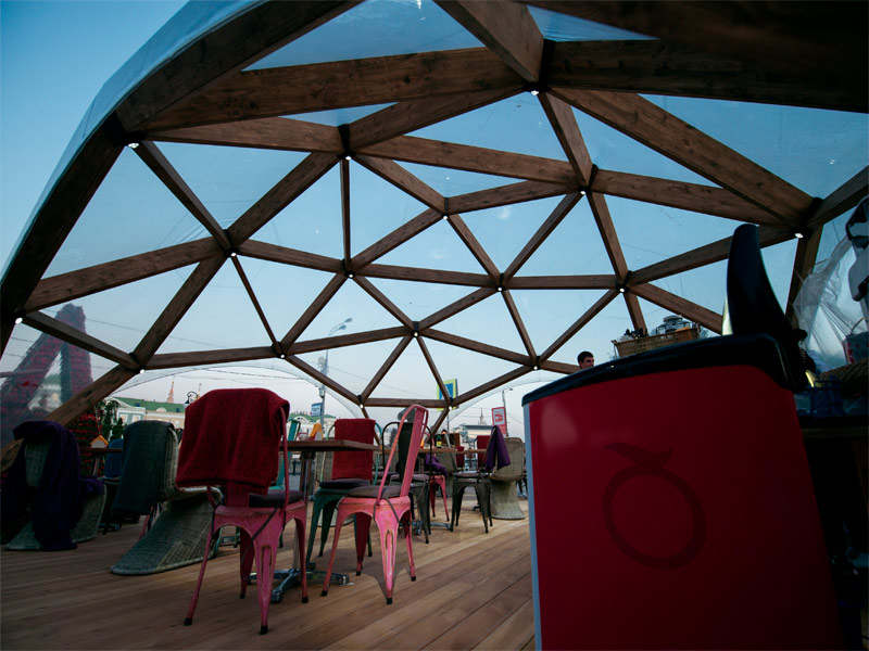 Прозрачный деревянный шатер 10x10