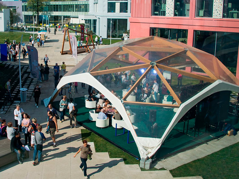 Прозрачный деревянный шатер 10x10