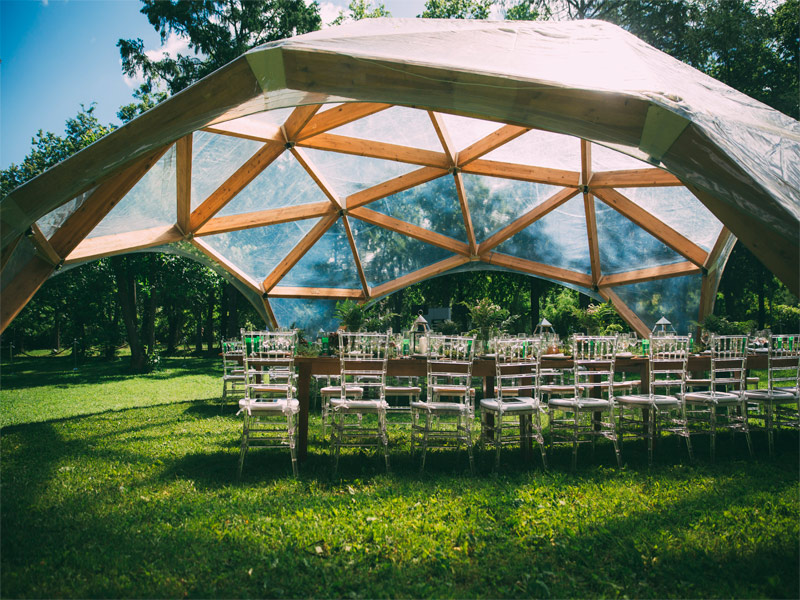 Прозрачный деревянный шатер 10x10