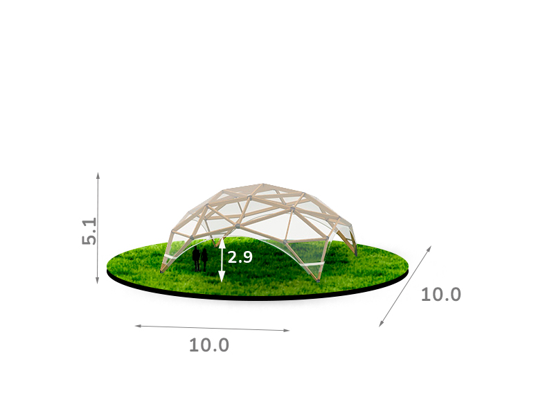 Прозрачный деревянный шатер 10x10