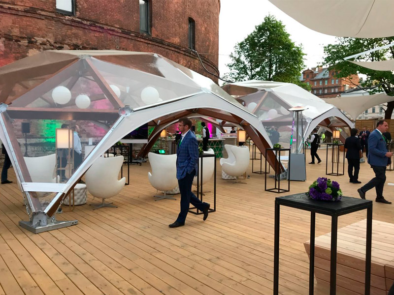 Прозрачный деревянный шатер 6x6