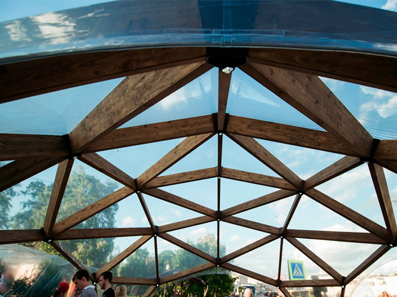 Прозрачный деревянный шатер 6x6