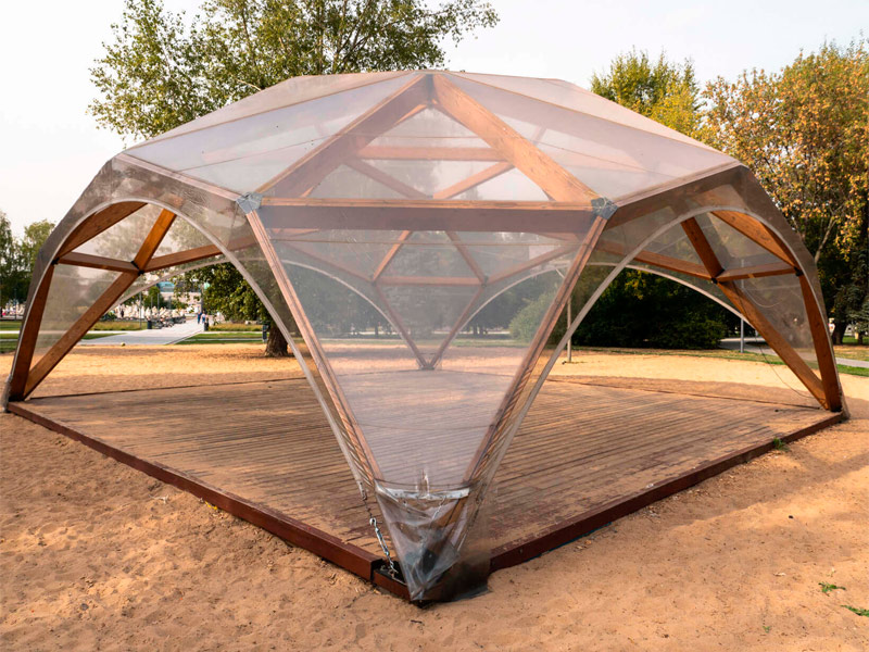 Прозрачный деревянный шатер 6x6