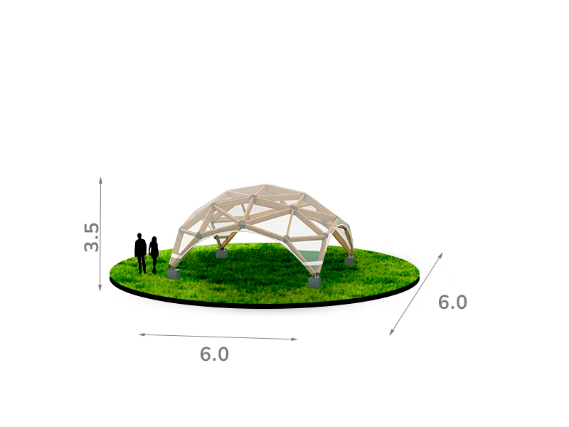 Прозрачный деревянный шатер 6x6