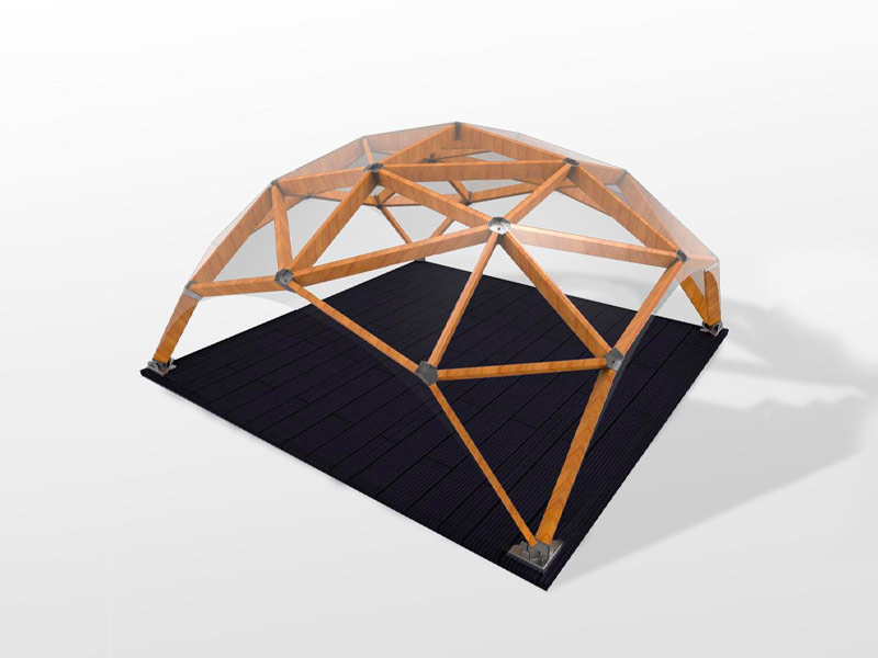 Прозрачный деревянный шатер 8x8