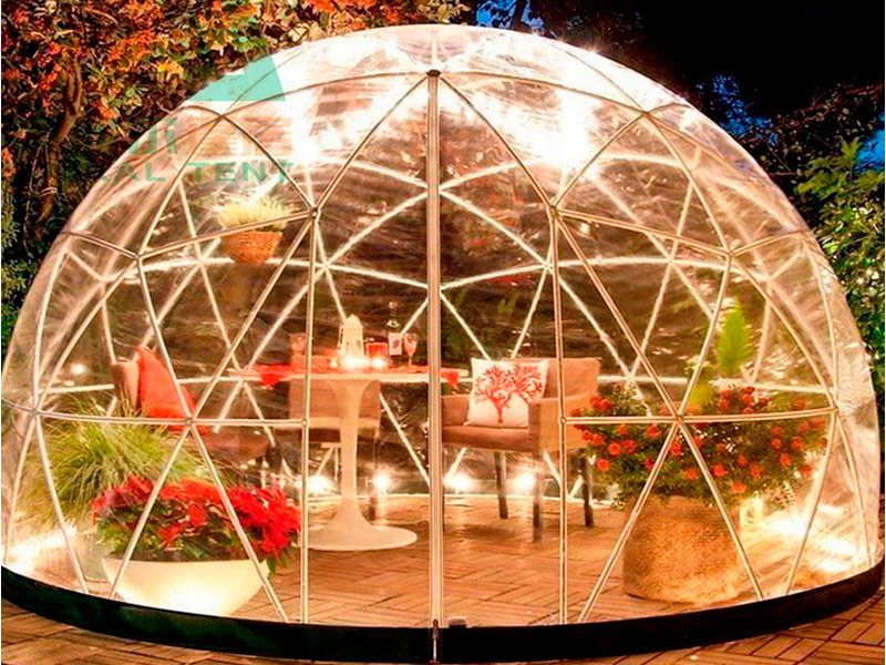 Прозрачный шатер сфера 9x9