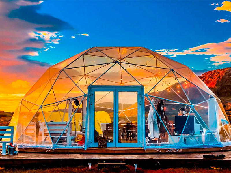 Прозрачный шатер сфера 9x9