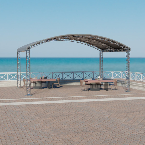 Шатёр «Арочный» из ферм 10x8 (Металлик)