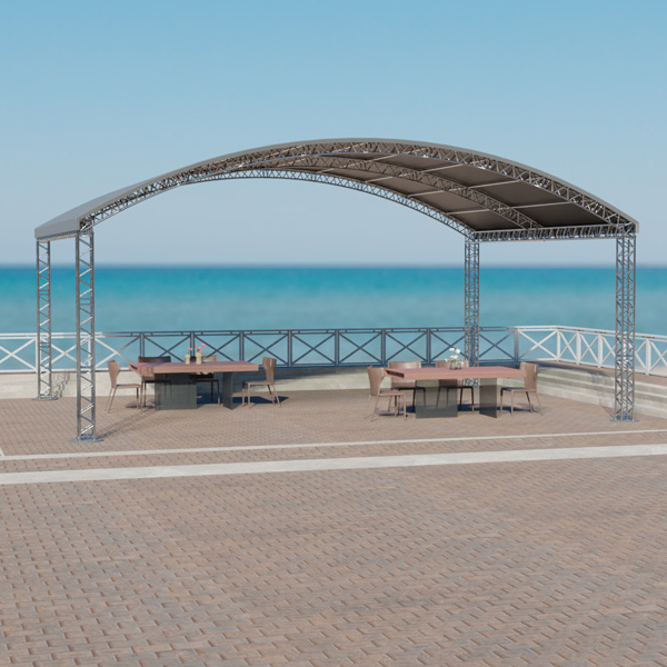 Шатёр «Арочный» из ферм 12x10 (Металлик)