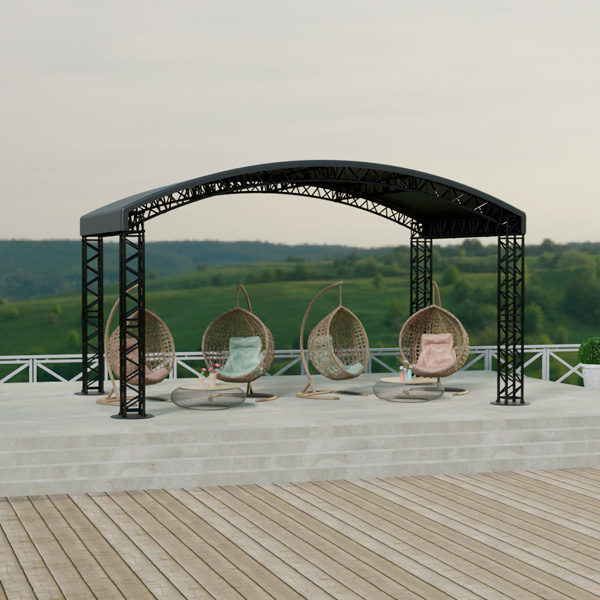 Шатёр «Арочный» из ферм 6x4 (Чёрный)