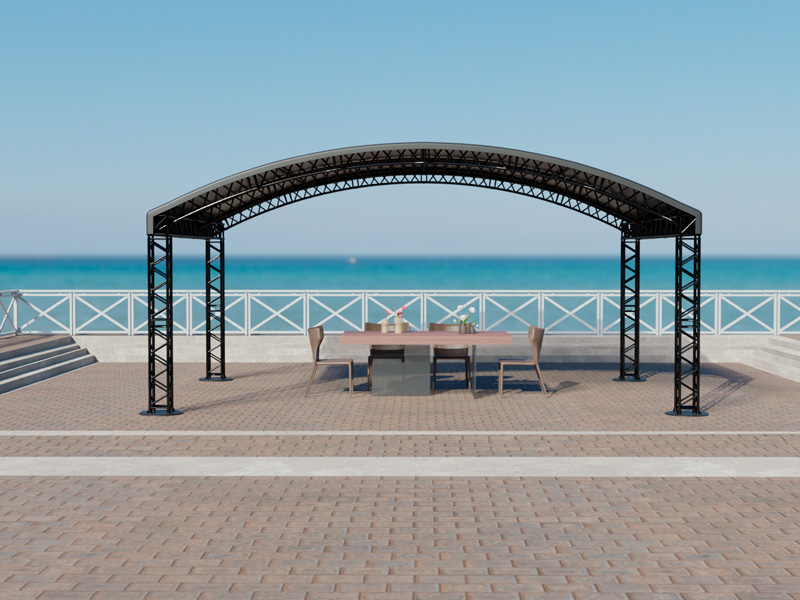 Шатёр «Арочный» из ферм 8x6 (Чёрный)