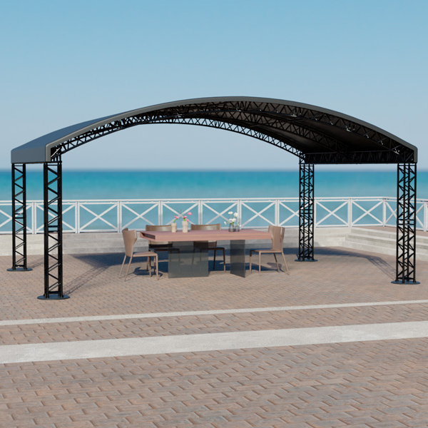 Шатёр «Арочный» из ферм 8x6 (Чёрный)