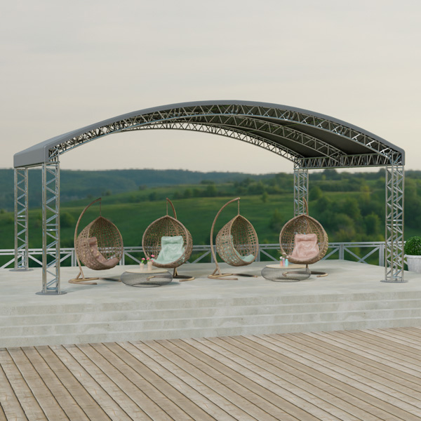 Шатёр «Арочный» из ферм 8x6 (Металлик)