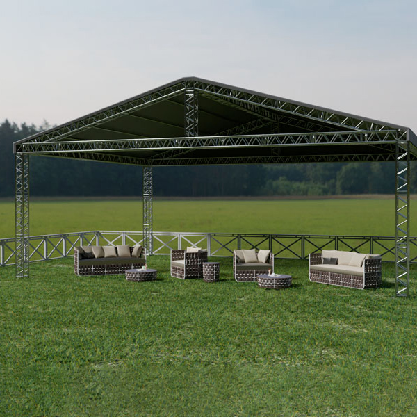 Шатёр «Двускатный» из ферм 12x10 (Металлик)