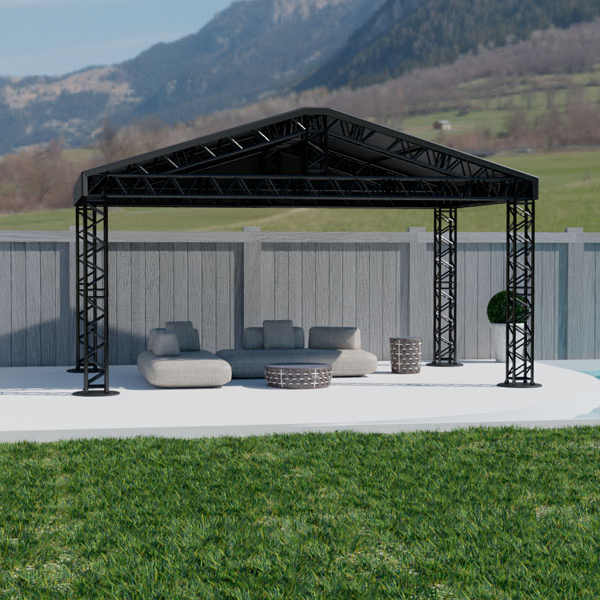 Шатёр «Двускатный» из ферм 6x4 (Чёрный)