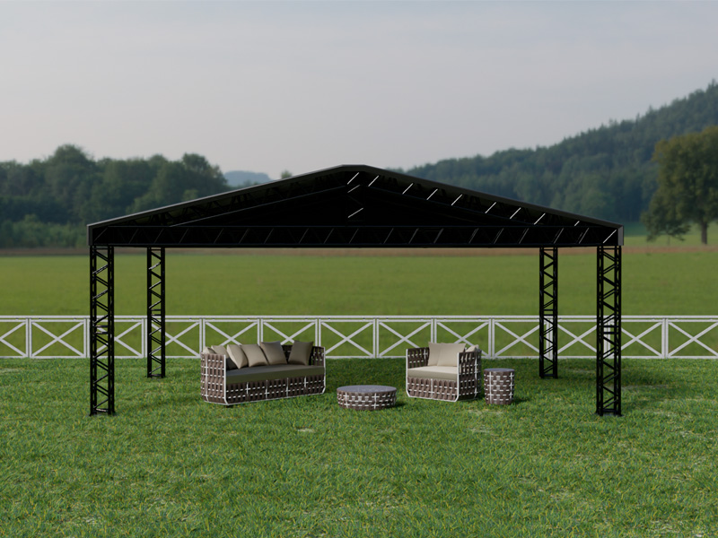 Шатёр «Двускатный» из ферм 8x6 (Чёрный)