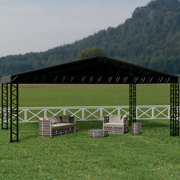 Шатёр «Двускатный» из ферм 8x6 (Чёрный)