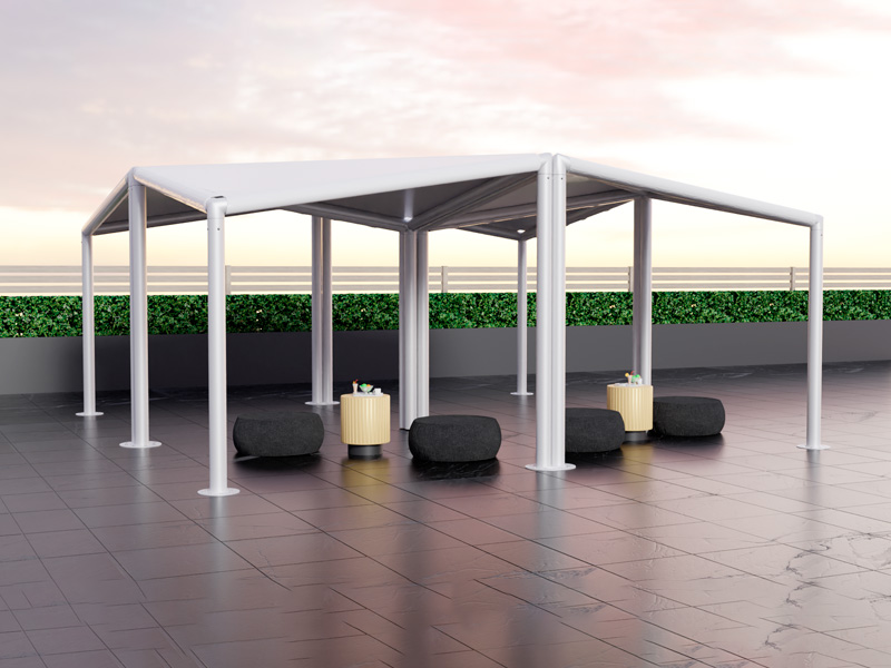 Шатёр Кайт белый 8x8