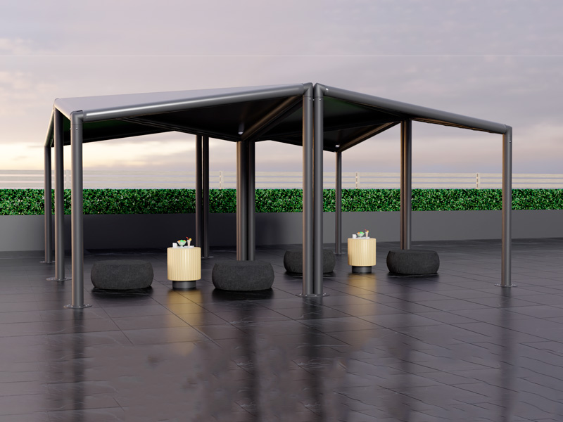 Шатёр Кайт 8x8 (Чёрный)