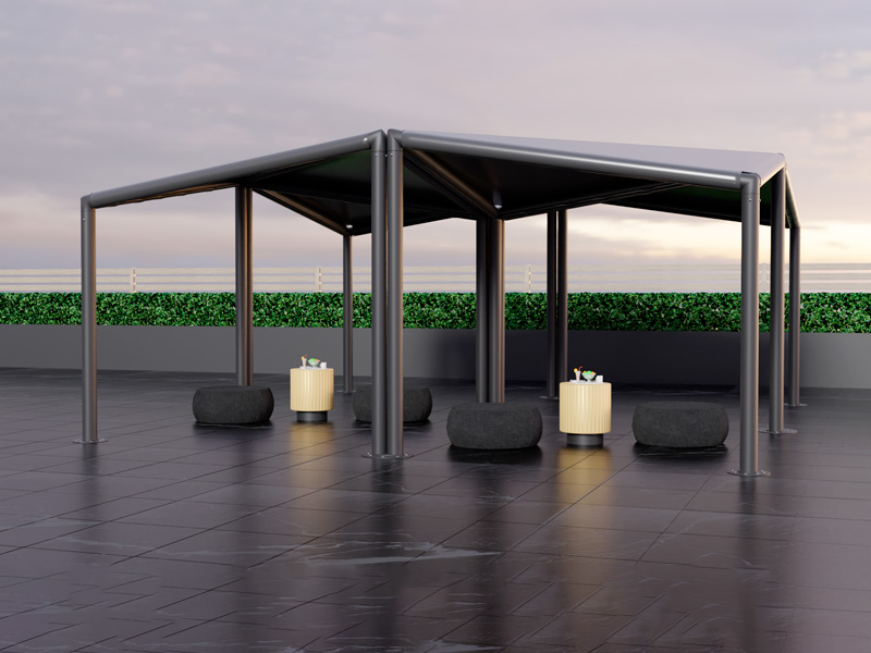 Шатёр Кайт 8x8 (Чёрный)