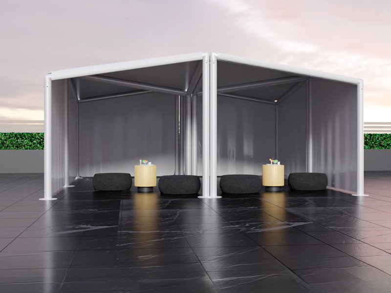 Шатёр Кайт белый 8x8 (Со стенками)