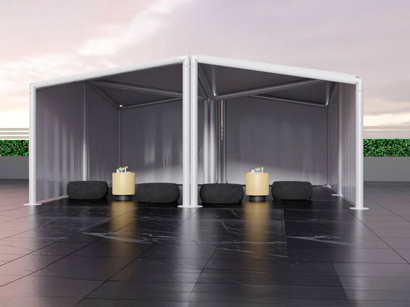 Шатёр Кайт белый 8x8 (Со стенками)